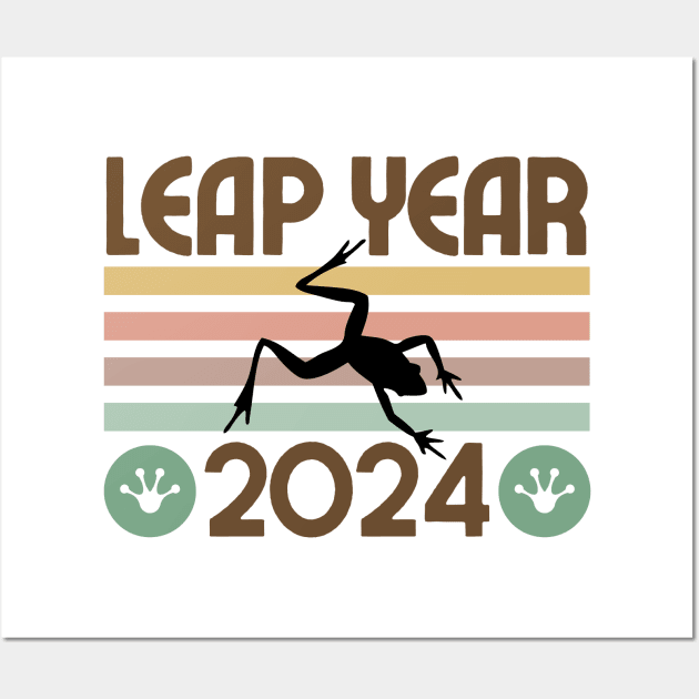 Funny Frog Leap Year 2024 Wall Art by Point Shop